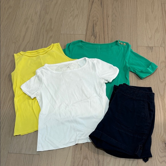 Talbots Tops - Lot of 4 Talbots Items - T-Shirts and navy shorts size 6
